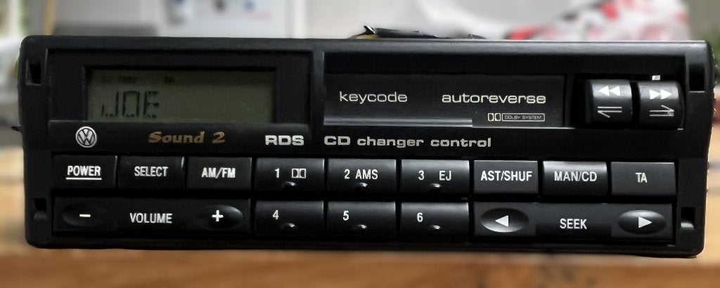 Autoradio VW Sound2 Highline '90er jaren, Ophalen of Verzenden, Gebruikt