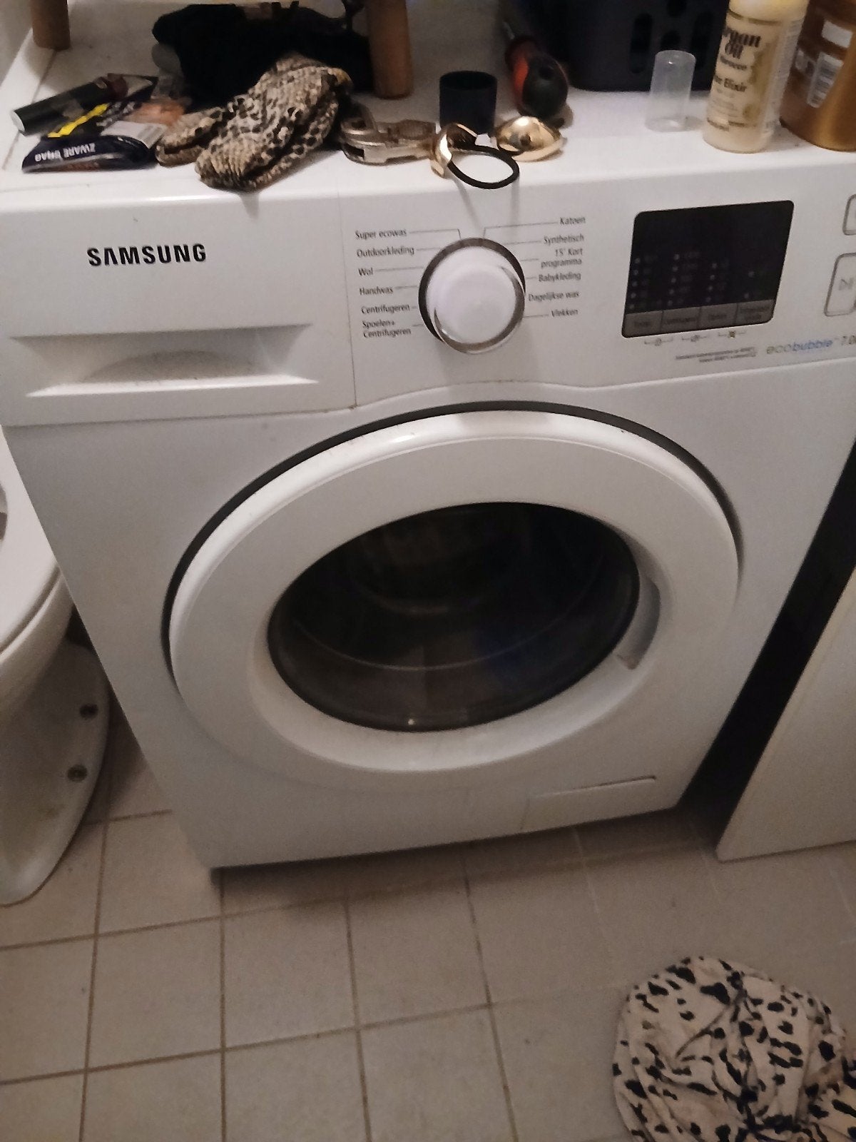 Wasmachine Samsung EcoBubble 7.0 (defect), 6 tot 8 kg, Ophalen, Niet werkend, Voorlader