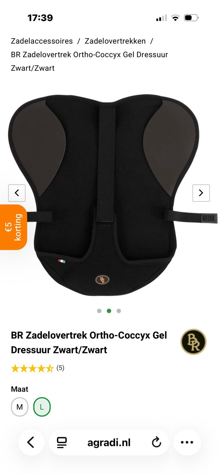 BR Zadelovertrek gel schokabsorberend bij zit/rugklachten, Ophalen, Zo goed als nieuw
