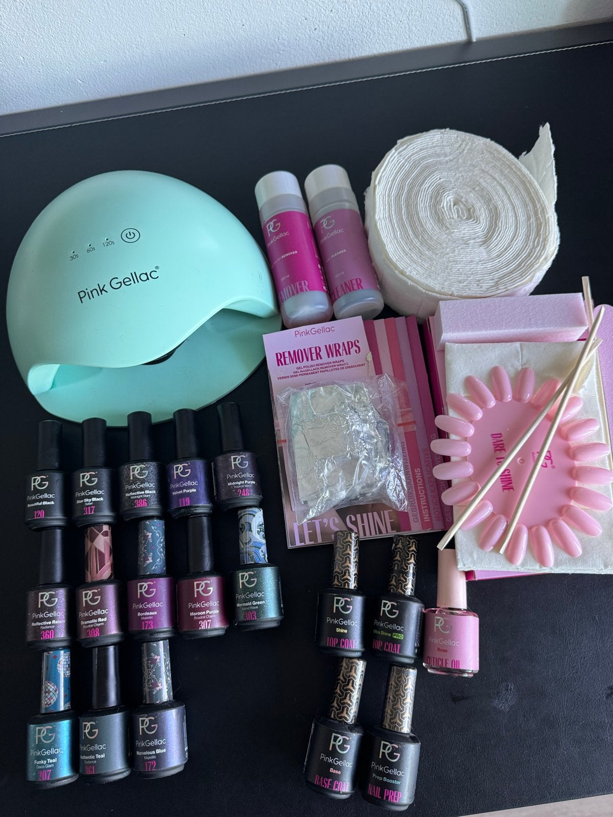 Pink Gellac starterset + 13 kleuren gellak, Ophalen, Zo goed als nieuw, Overige kleuren, Handen en Nagels