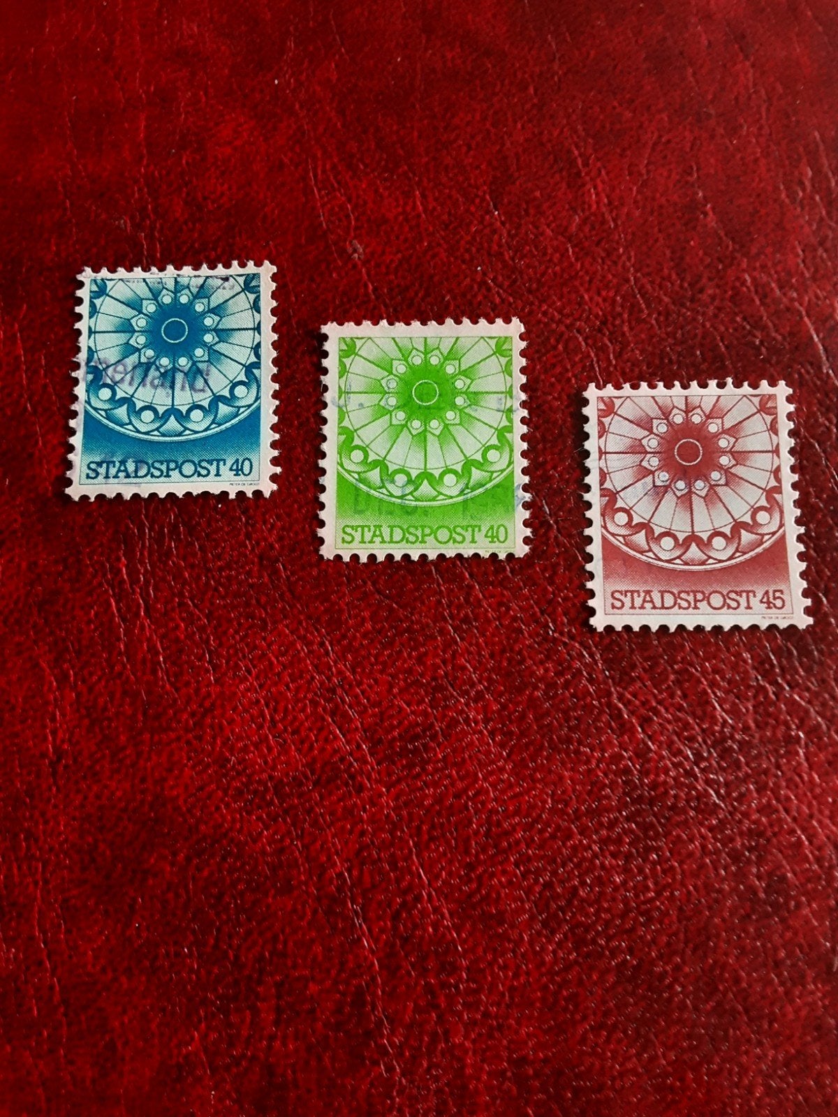 Stad en streekpost.  Rozet Combi blauw+groen+rood ( gest), Ophalen of Verzenden