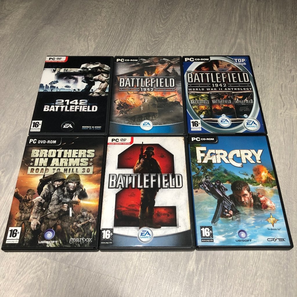 PC CD-ROM en DVD Games - Battlefield & Far Cry Spellen, Online, Gebruikt, Shooter, 1 speler