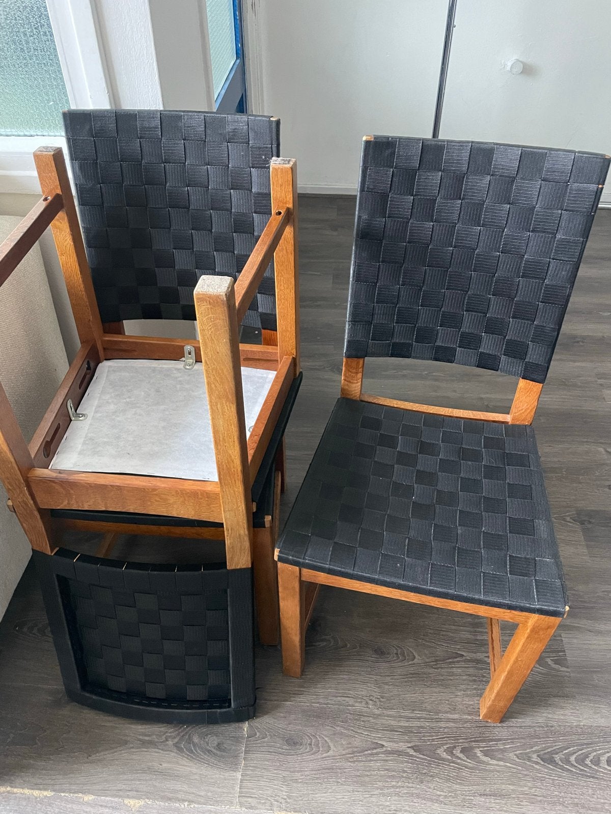 Diverse stoelen - Hout, Riet, Metaal, Kunststof, Ophalen, Gebruikt, Overige kleuren, Vijf, Zes of meer stoelen