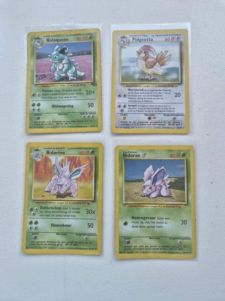 Oude Pokemon Kaarten, Ophalen of Verzenden, Gebruikt, Meerdere kaarten