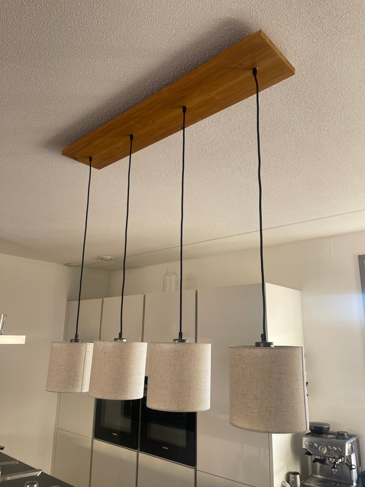 Hang lampen beige, Huis en Inrichting, Lampen | Hanglampen, Ophalen of Verzenden, Zo goed als nieuw, Minder dan 50 cm