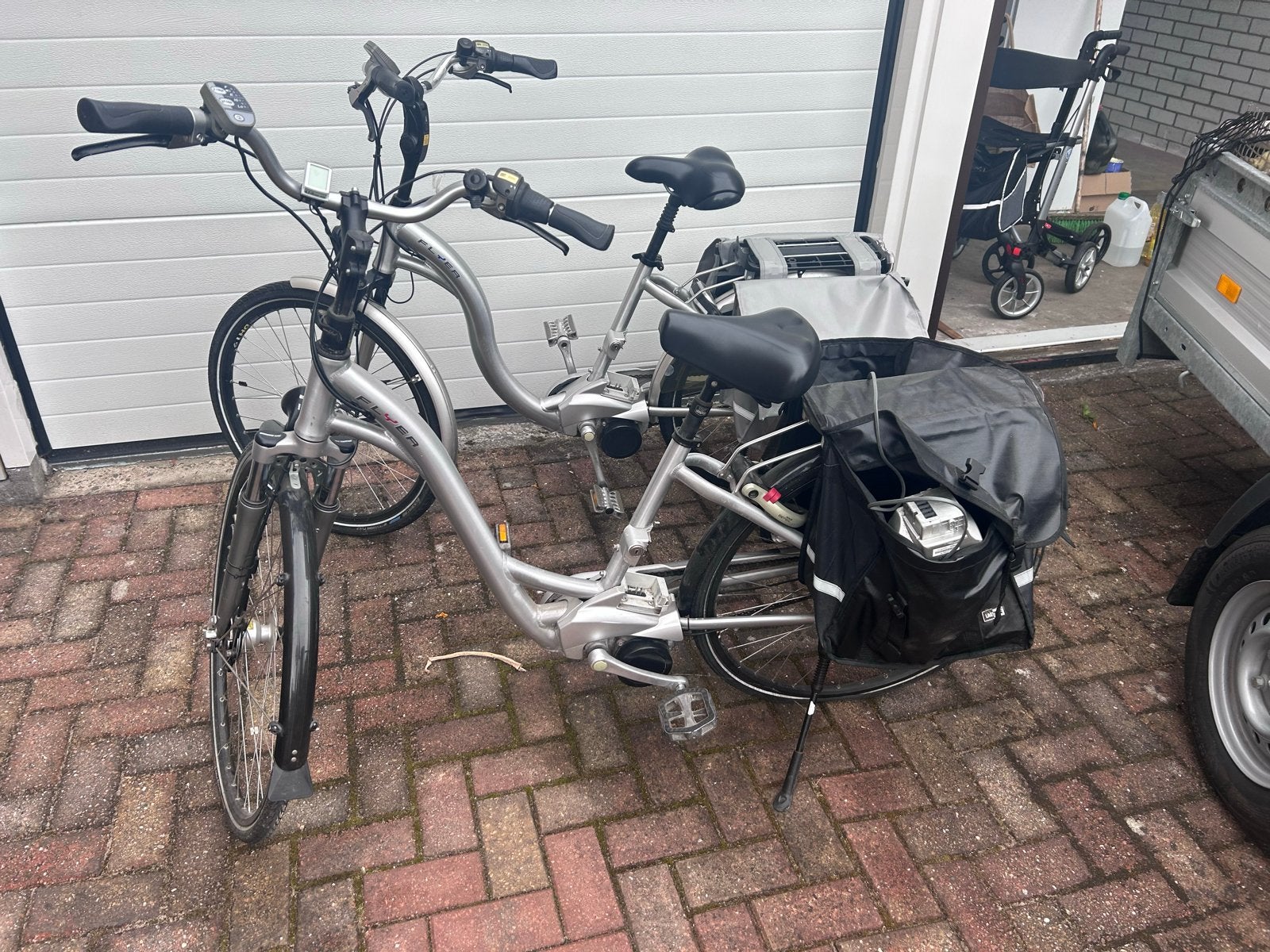 2 Flyer elektrische damesfietsen (C5 & T8) - accu's defect, Ophalen of Verzenden, Gebruikt, Overige merken, (Extra) lage instap