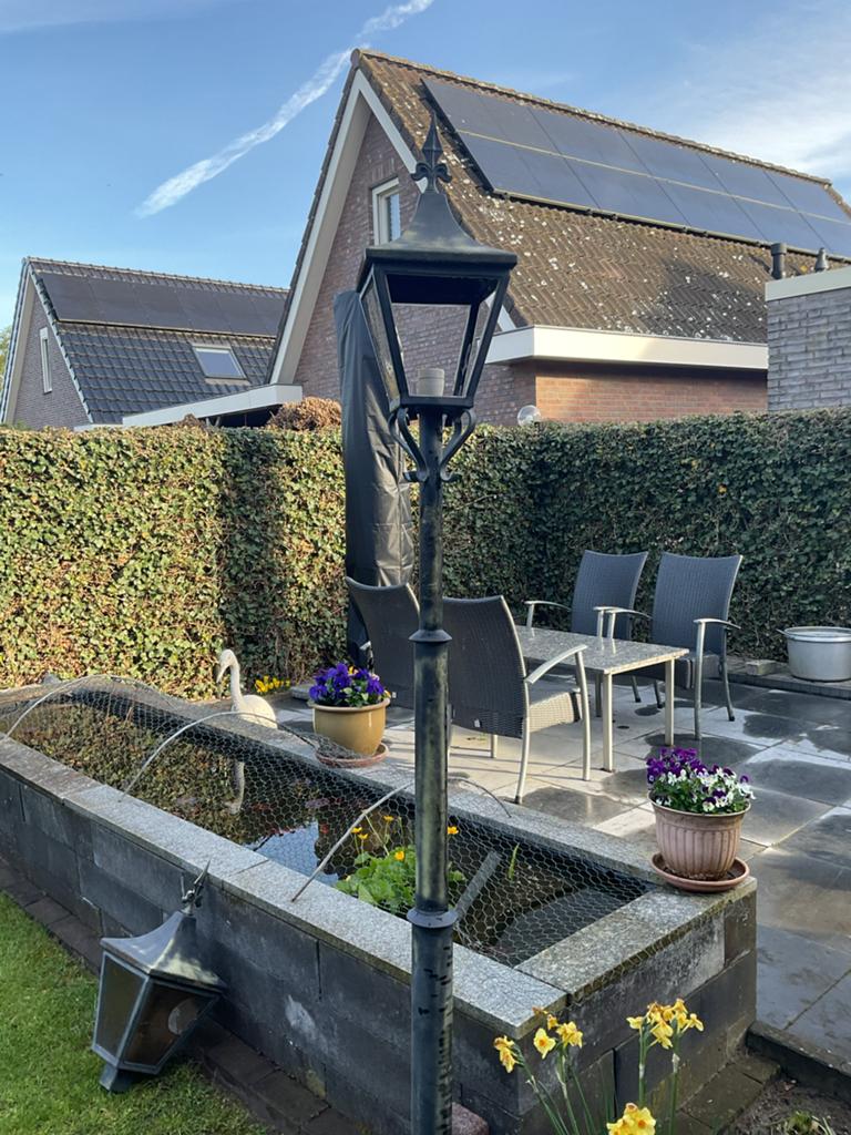 2 Antieke tuinlantaarns, Ophalen, Gebruikt, Wandlamp, Netvoeding