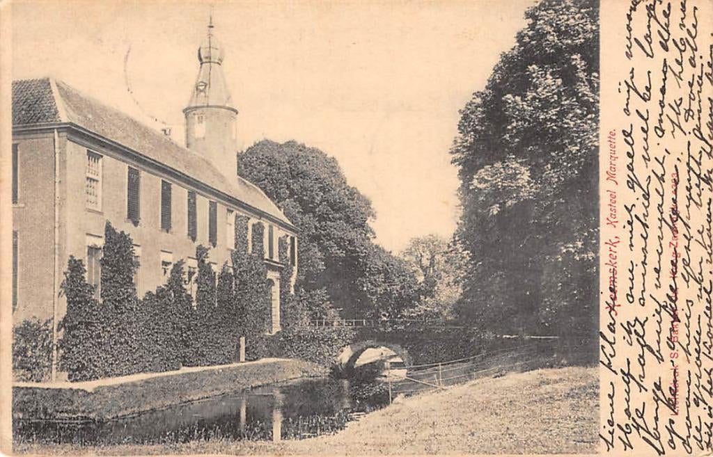 Heemskerk Kasteel Marquette 1903 Kleinrondstempel, Verzenden, Voor 1920, Gelopen, Noord-Holland