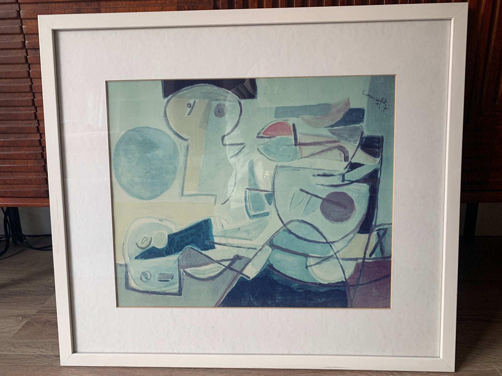 Exclusieve Corneille zeefdruk,  gesigneerd - Prof Lijst glas, Antiek en Kunst, Ophalen of Verzenden