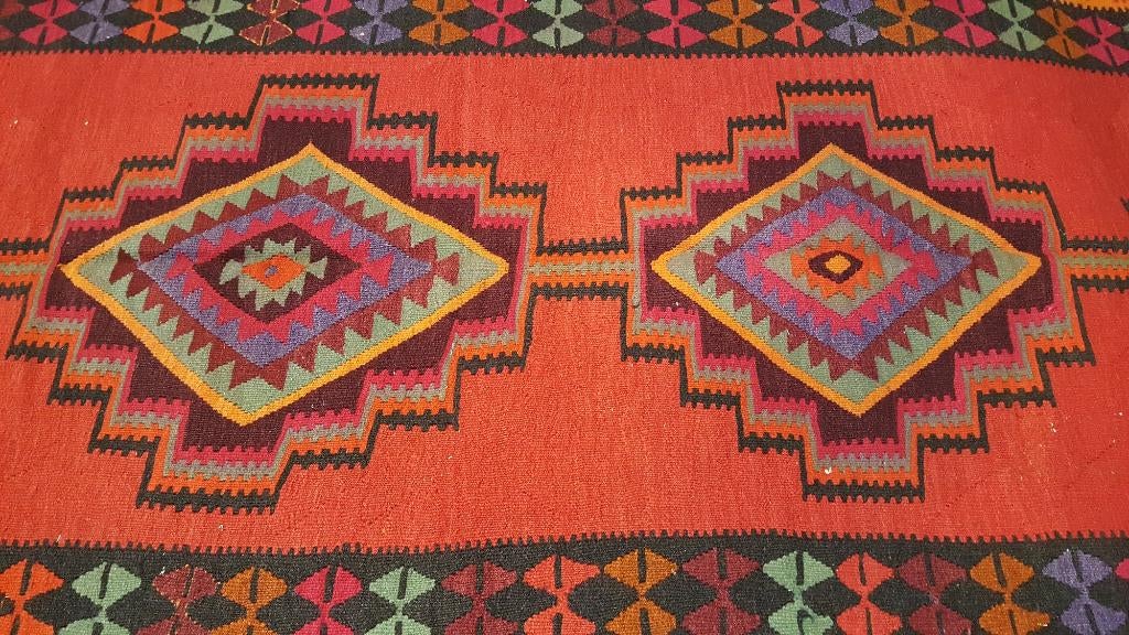 Quba Kelim 388 x 156/kleed/Perzische tapijt/wandkleed/Loper, Www.simatapijten.nl, 150 tot 200 cm, Ophalen of Verzenden, Info@simatapijten.nl