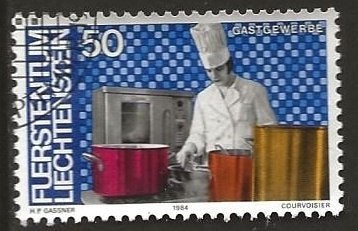 Liechtenstein 2, kok voor corne, Verzenden, Overige landen, Gestempeld