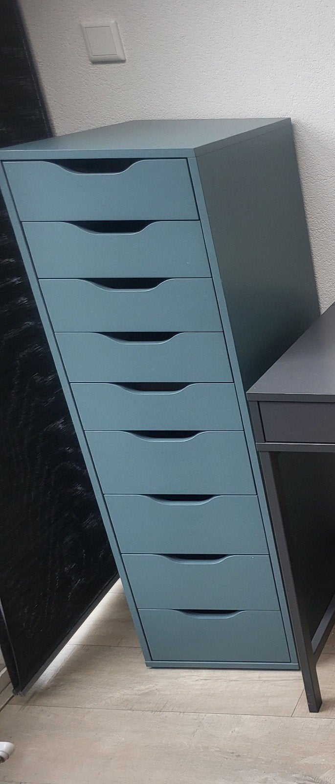 IKEA Alex ladekast - Blauw/grijs, Huis en Inrichting, Ophalen, Minder dan 50 cm, Gebruikt, 5 laden of meer