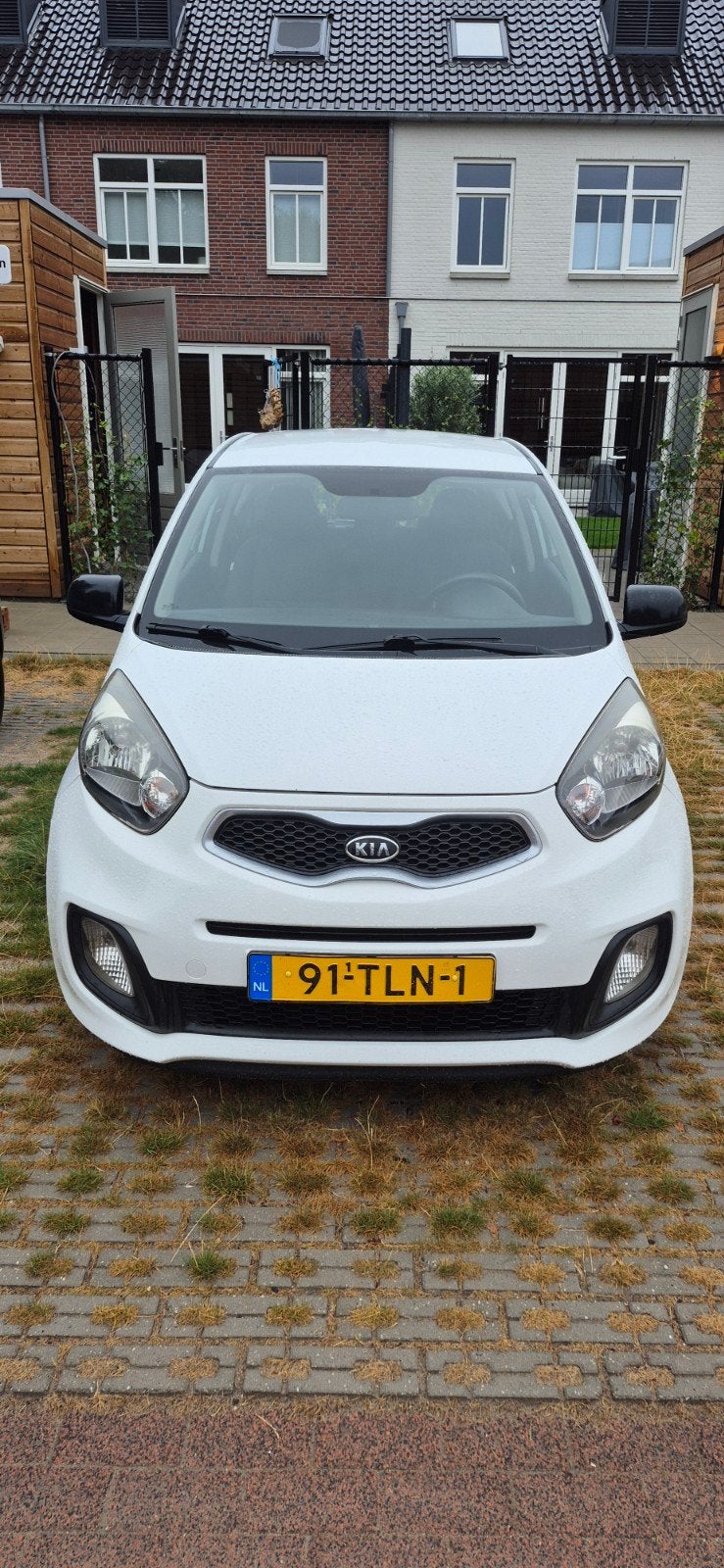 Kia Picanto 1.0 Cvvt 3-DRS 2012 Wit, Auto's, Voorwielaandrijving, Stof, Zwart, 400 kg