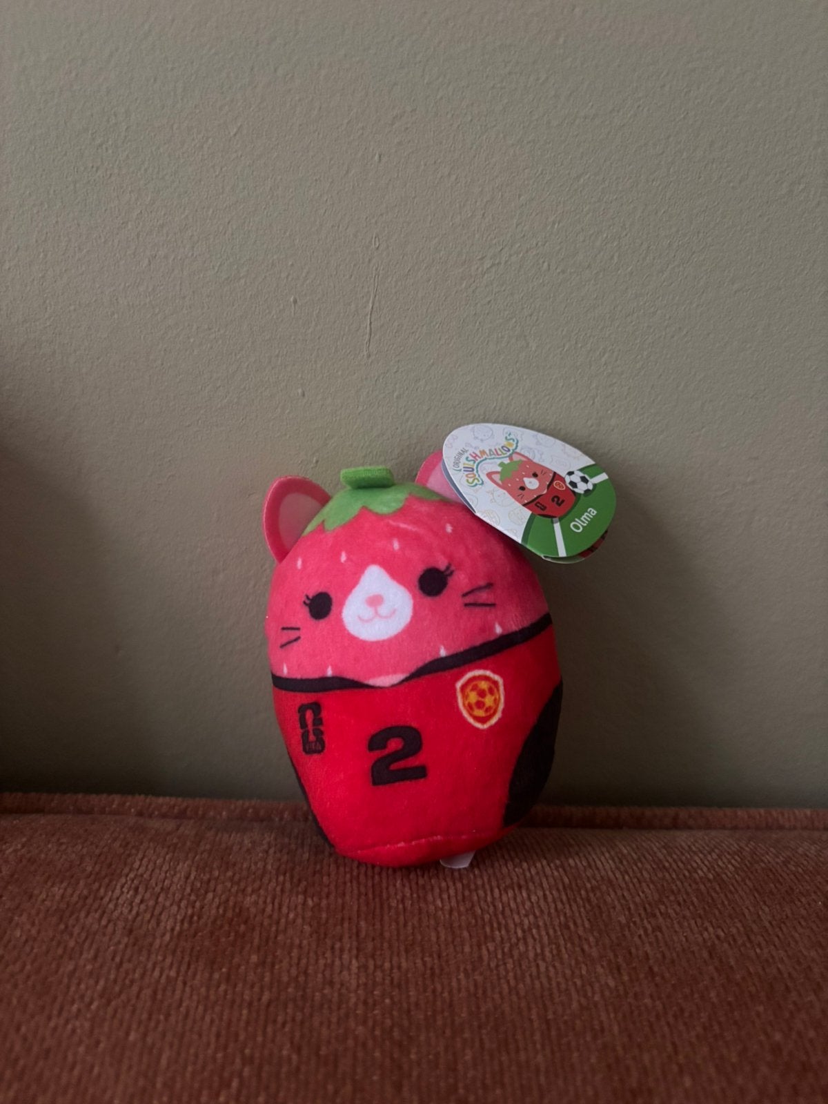 Squishmallows Olma #2 aardbei rood kat McDonalds Happymeal, Ophalen of Verzenden, Nieuw