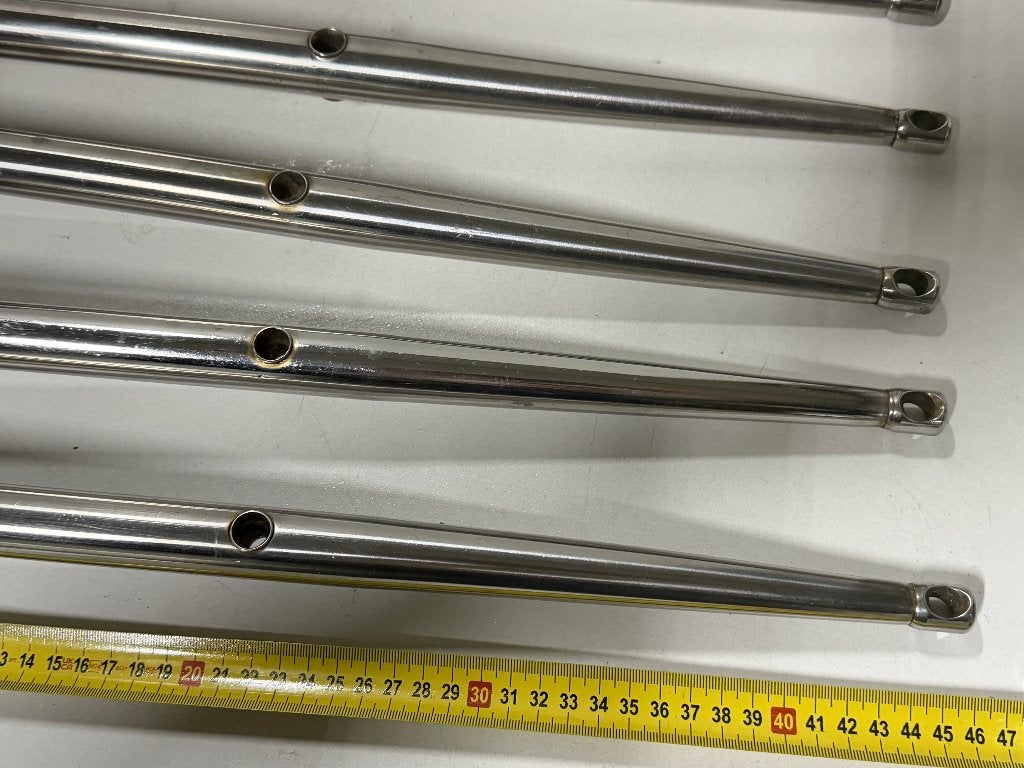 6 x RVS scepter 46 cm met scepterpot, Ophalen of Verzenden, Gebruikt, Overige typen