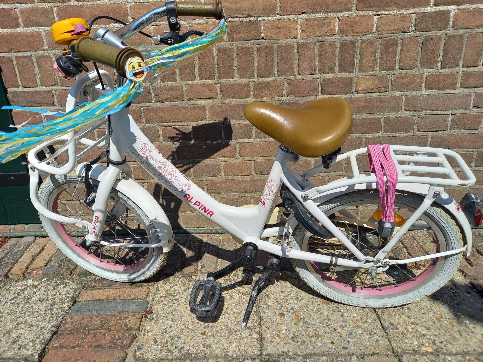 16 inch meisjesfiets, Ophalen, Gebruikt, 16 inch, Handrem