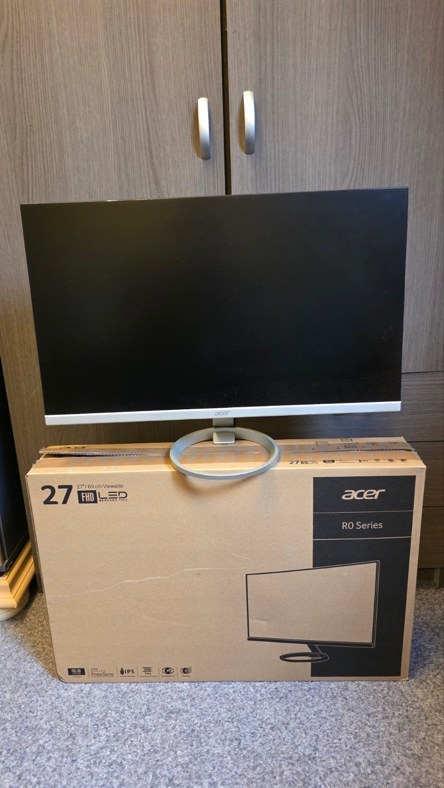 Acer R270 27 inch FHD monitor 1920x1080 75Hz, Ophalen, IPS, Kantelbaar, HDMI