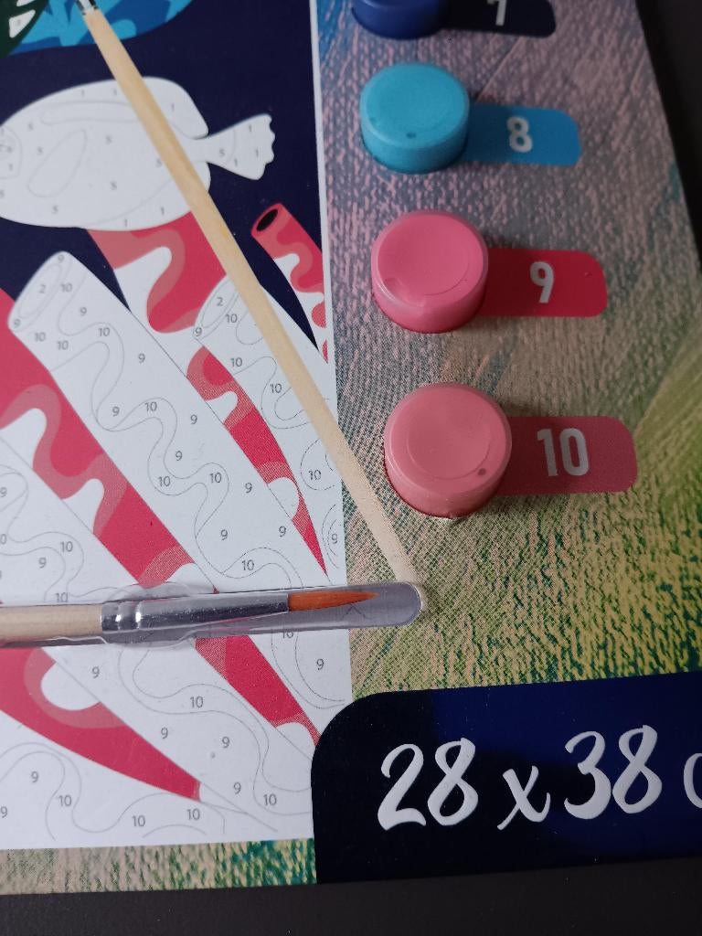 Paint by number set onderwaterwereld 28 x 38 cm, Ophalen of Verzenden, Nieuw, Schilderen op nummer