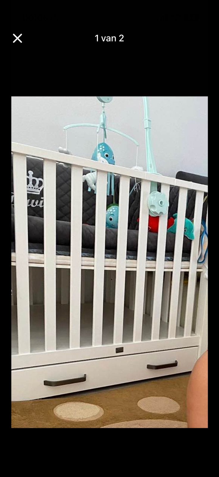 Baby box met onderlade, 2 standen, netjes, Ophalen, Gebruikt, Ledikant