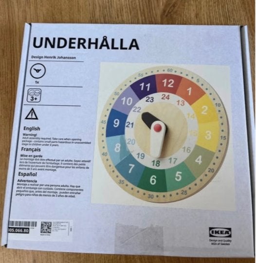 IKEA underhalla Leerklok - Nieuw in doos, Kinderen en Baby's, Speelgoed | Educatief en Creatief, Ophalen of Verzenden, Nieuw, Ontdekken
