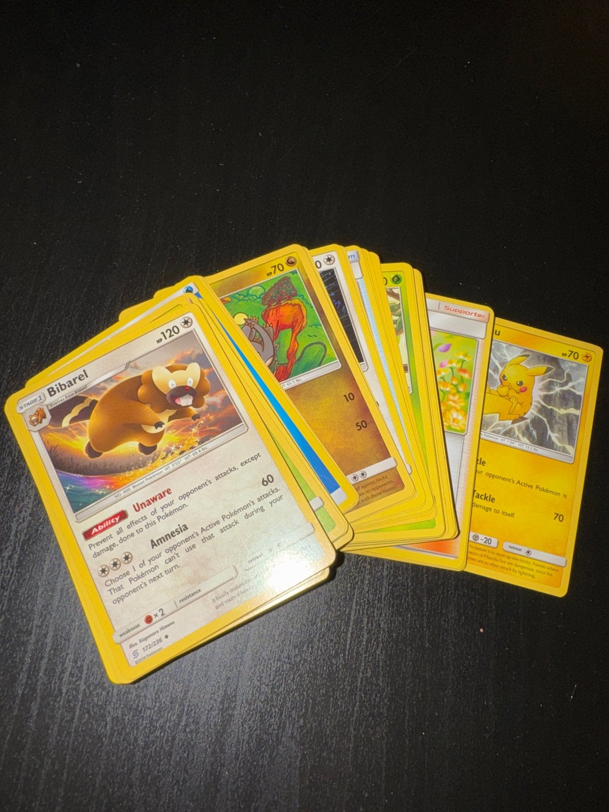 60 Pokémon kaarten - Random selectie (geen X/EX), Ophalen of Verzenden, Gebruikt, Meerdere kaarten