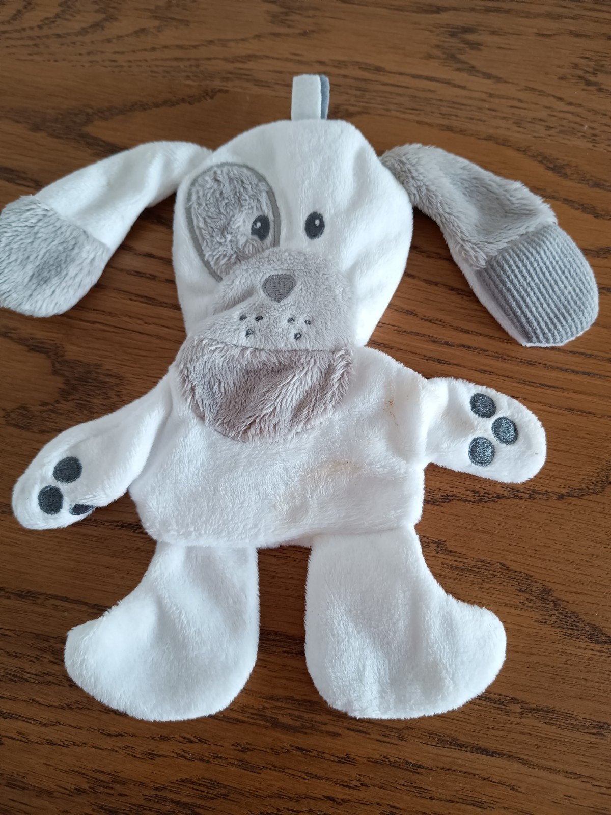 Tiamo Collection Knuffeldoekje Hond Wit/Grijs, Gebruikt, Tiamo, Wasbaar, Klein (minder dan 20 cm)