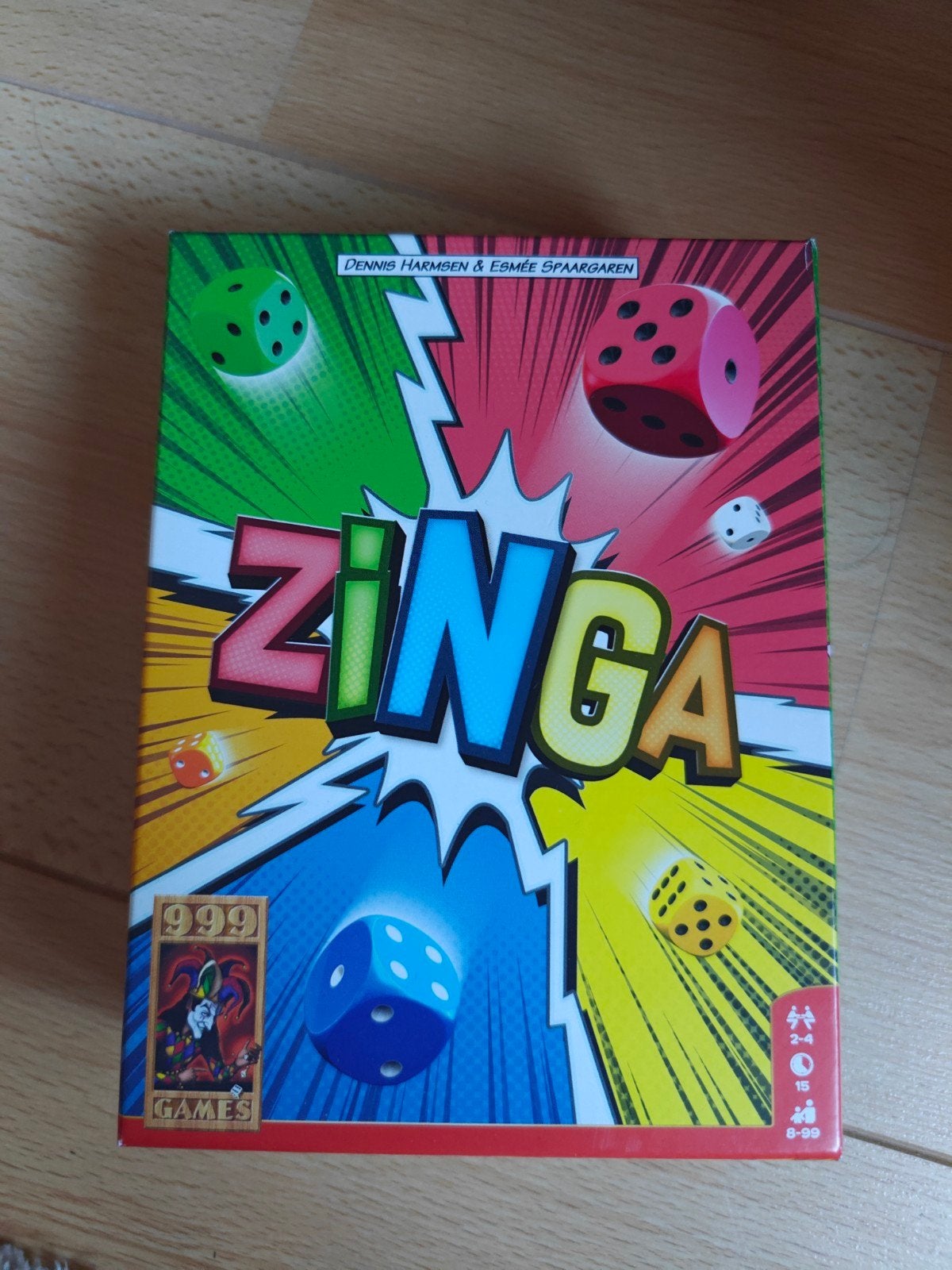 Zinga dobbelspel van 999 Games, Drie of vier spelers, Ophalen of Verzenden, Gebruikt, 999 Games