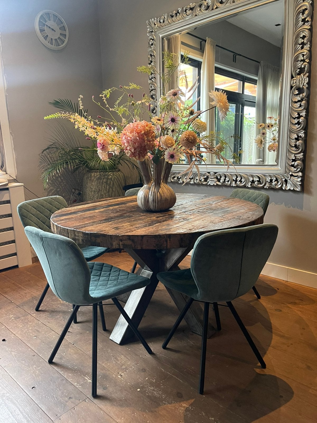Ronde eettafel, Huis en Inrichting, Ophalen, Zo goed als nieuw, Rond, 100 tot 150 cm