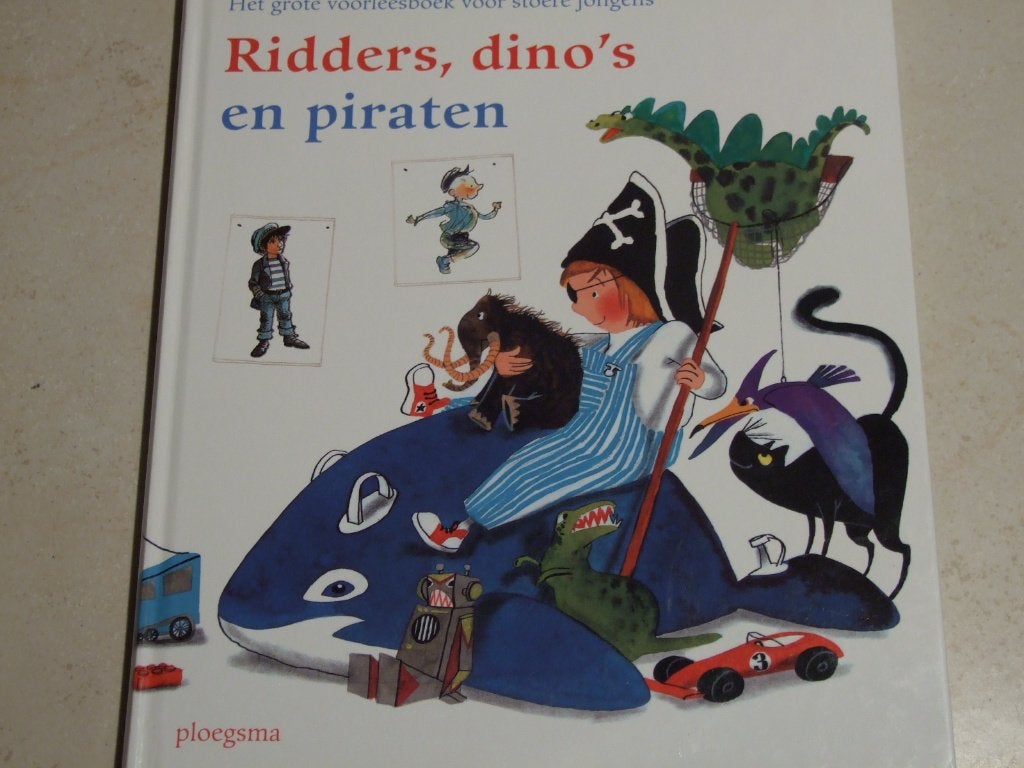 voorleesboek voor stoere jongens Ridders, Dino's en piraten, Boeken, Kinderboeken | Kleuters, Ophalen of Verzenden, Zo goed als nieuw