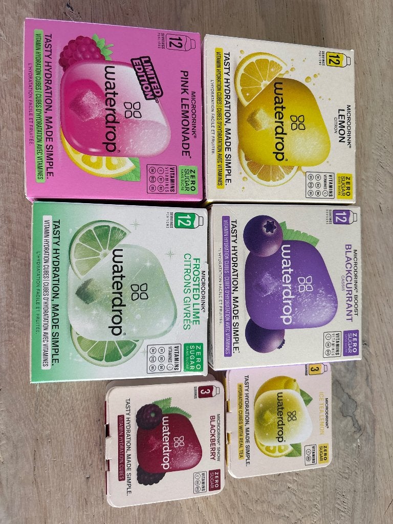 Waterdrop Lemon, blackcurrant, pink lemonade, en andere, Ophalen of Verzenden