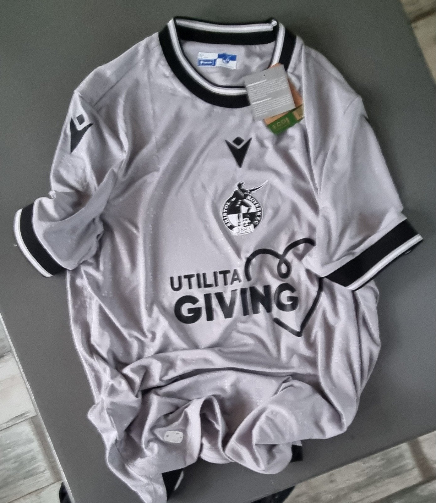 Bristol Rovers 140 Jaar Jubileum Uitshirt Maat XXL, Kleding | Heren, Ophalen of Verzenden, Macron, Voetbal, Grijs