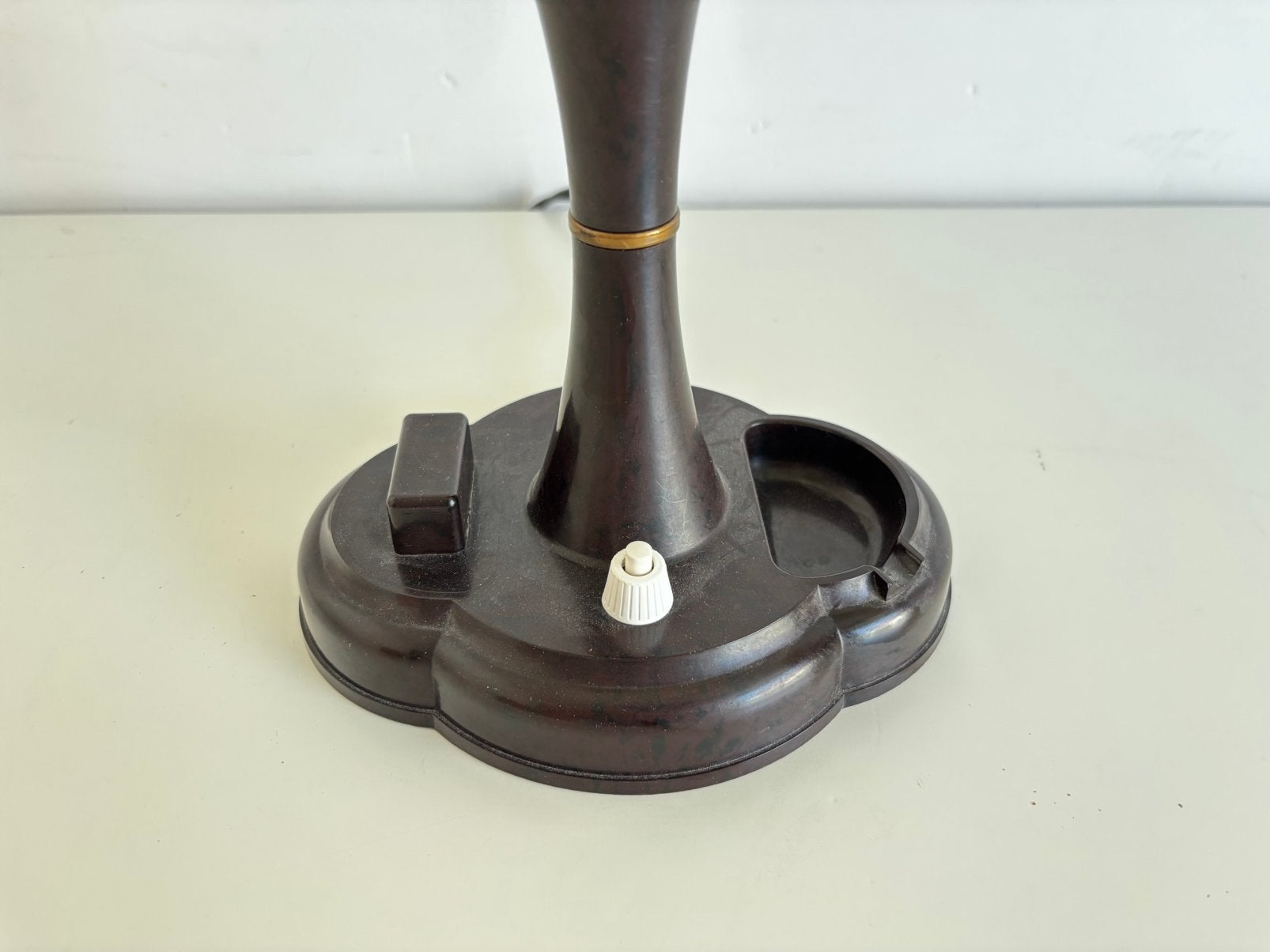 Art deco tafellamp, bakeliet met gewolkt glas, jaren 30, Gebruikt, ..., Ophalen of Verzenden, ...