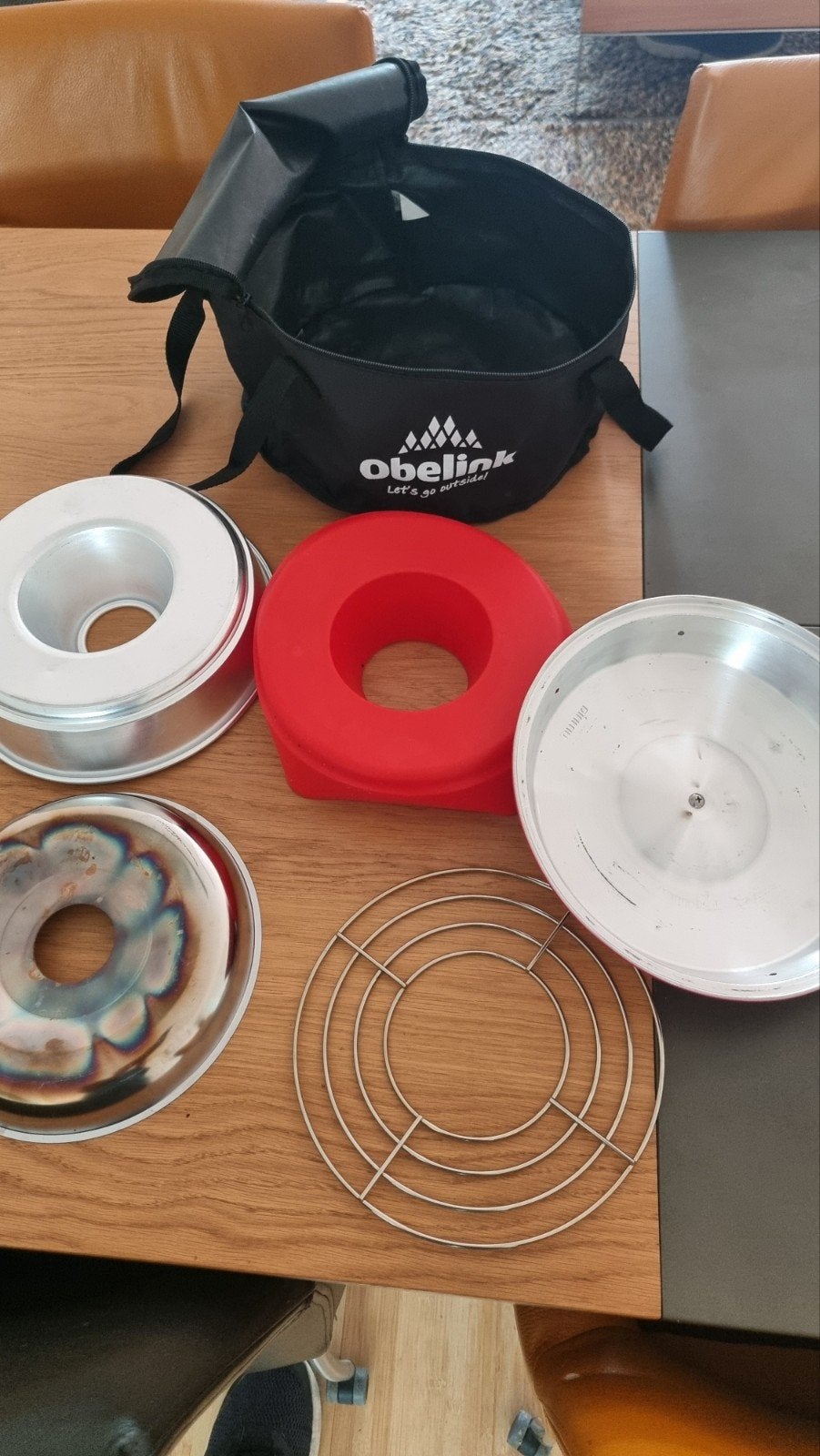 Omnia Oven Set: Oven,, Rooster, Tas, Ophalen of Verzenden, Gebruikt