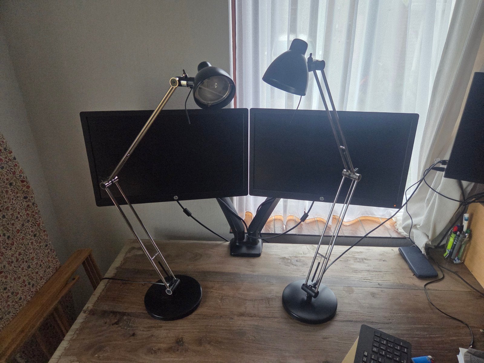 IKEA Antifoni Bureaulampen (2 stuks), Bureaulamp, Gebruikt, Ophalen of Verzenden, Zwart