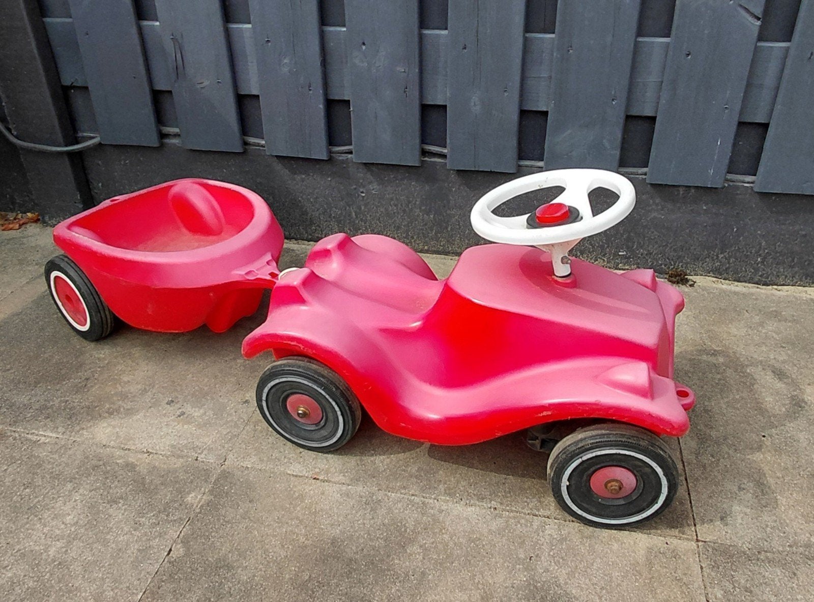 Loopauto met aanhangwagen, Ophalen