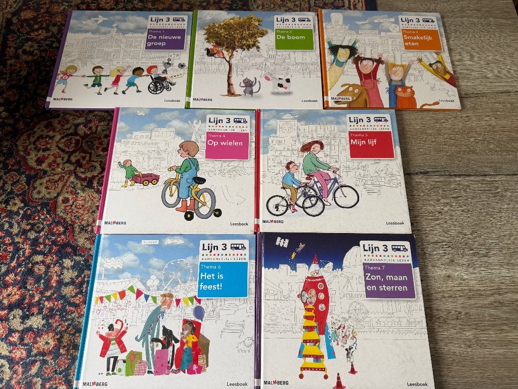 Lijn 3. Aanvankelijk lezen. Deel 1 t/m 7., Ophalen of Verzenden, Gelezen, Overige niveaus, Nederlands