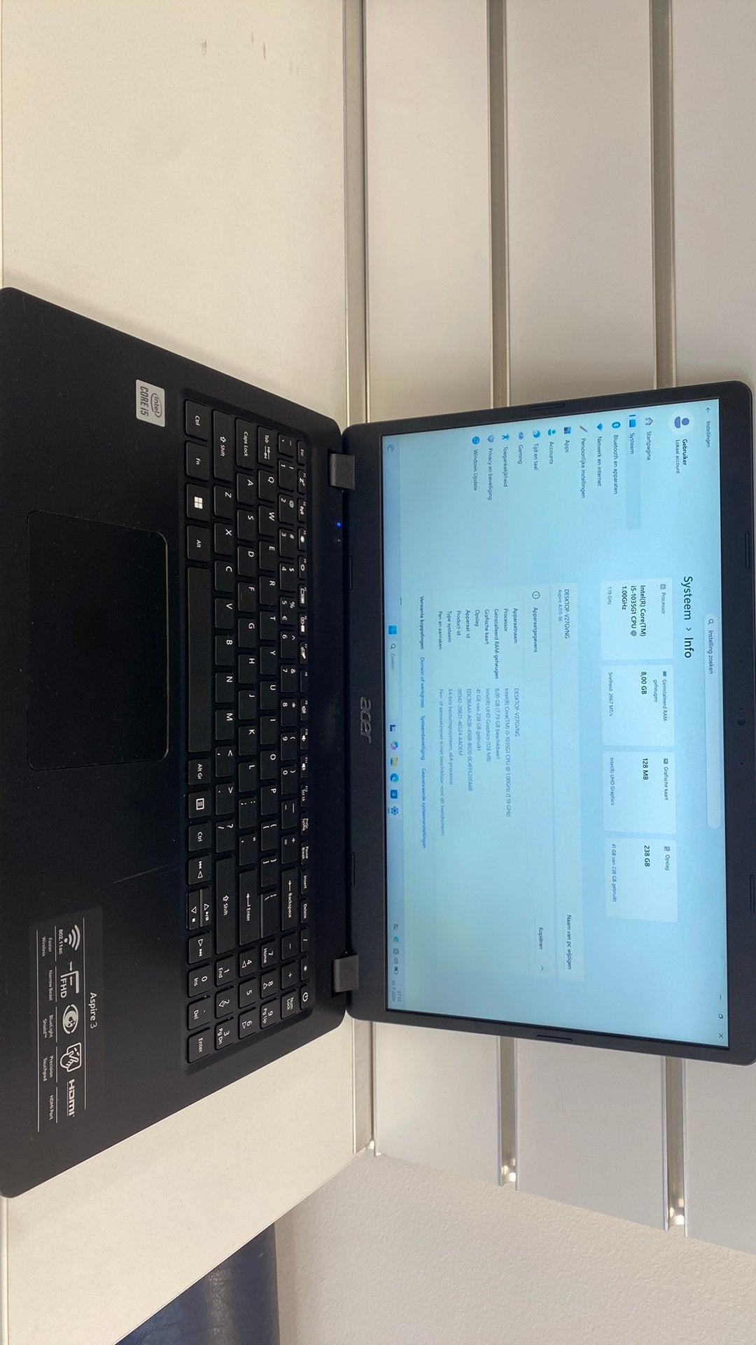 acer aspire 3, 15 inch, 8 GB, Minder dan 2 Ghz, Ophalen of Verzenden
