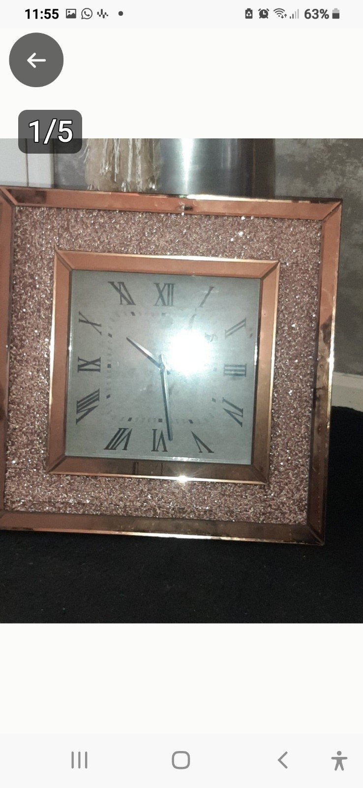 Mooie Rose Eric kuster Wandklok 0.50x0.50, Ophalen of Verzenden, Zo goed als nieuw, Wandklok