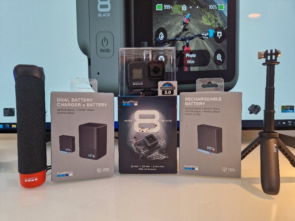 GoPro Hero 8 Black (4K) met GoPro Accessoires en Mounts, Ophalen of Verzenden, Zo goed als nieuw, GoPro