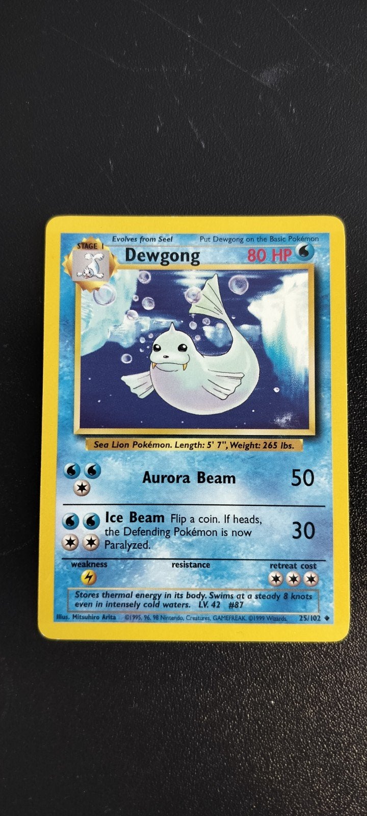 Base set Dewgong, Ophalen of Verzenden, Zo goed als nieuw, Losse kaart