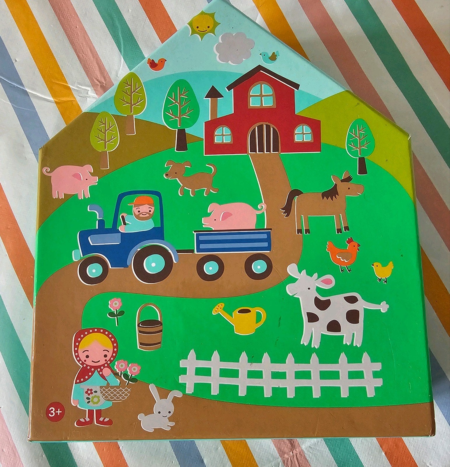 puzzel boerderij, Ophalen of Verzenden, 10 tot 50 stukjes, Gebruikt, 2 tot 4 jaar
