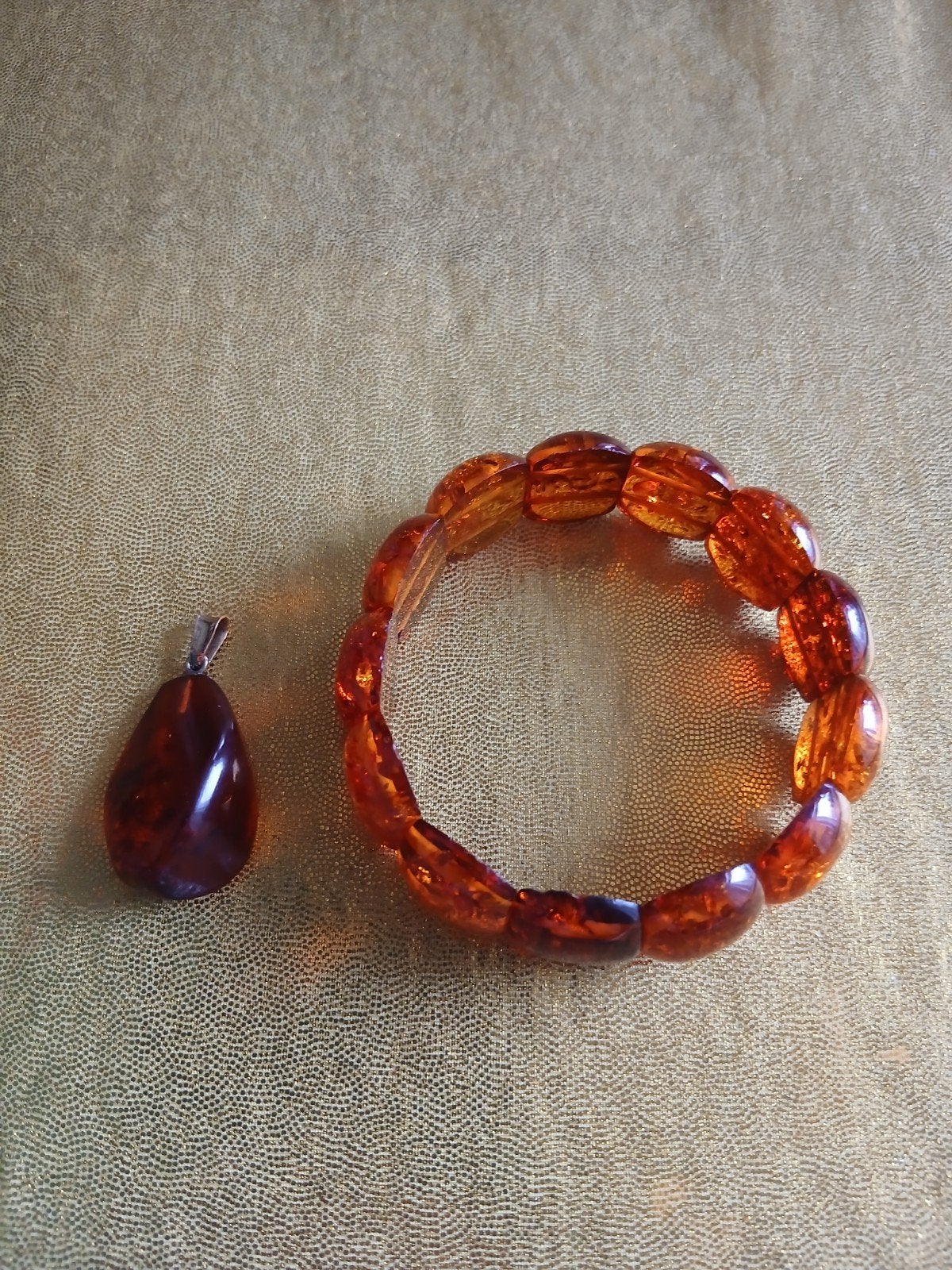 Amber armband en hangertje, Ophalen of Verzenden