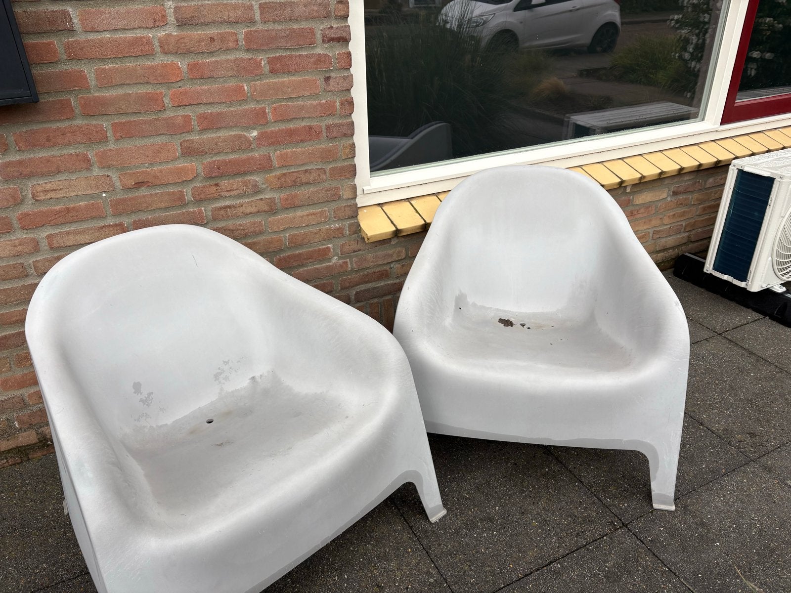 4x Skarpö IKEA stoelen voor buiten - Gebruikt, Ophalen, Gebruikt, Kunststof, Stapelbaar
