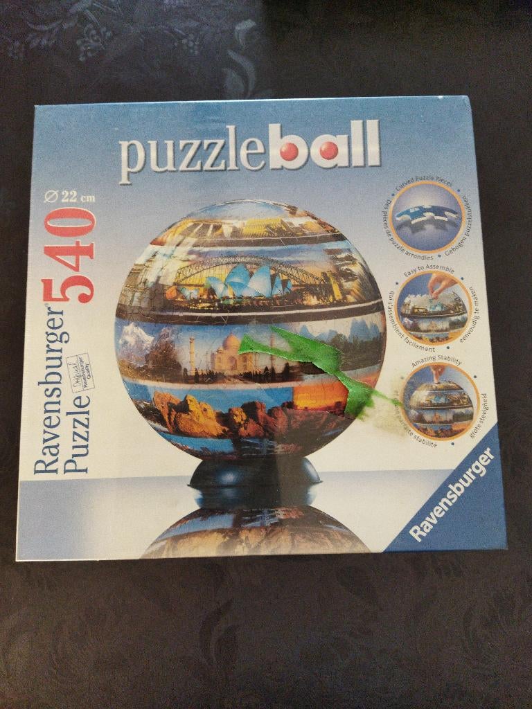 Puzzleball 540 stukjes De wereld rond 110858, Ophalen of Verzenden, 500 t/m 1500 stukjes, Nieuw, Rubik's of 3D-puzzel