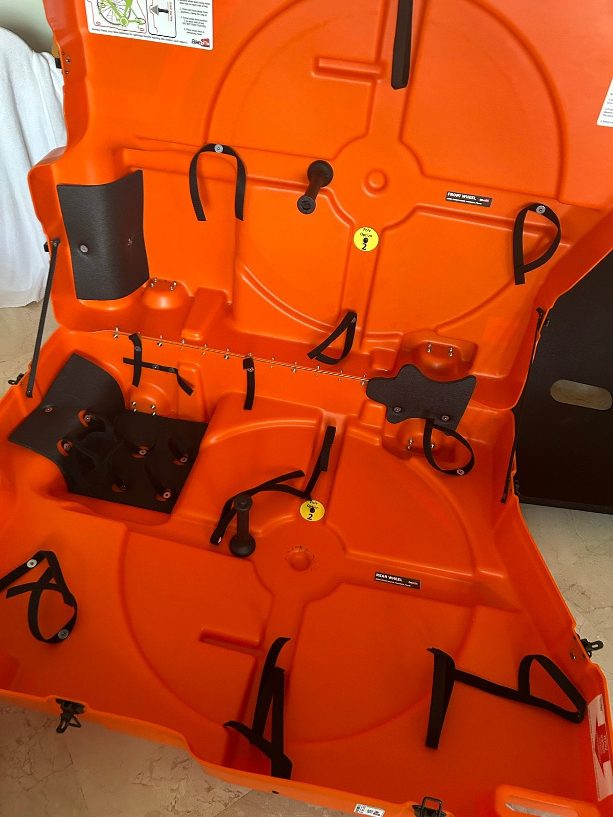 Te huur, for rent, hard shell, Bike box Alan harde koffer, Ophalen