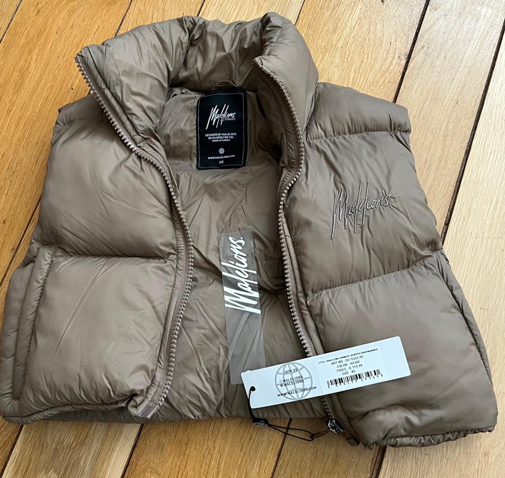 Mooie bodywarmer Malelions, Ophalen of Verzenden, Nieuw, Maat 34 (XS) of kleiner, Beige