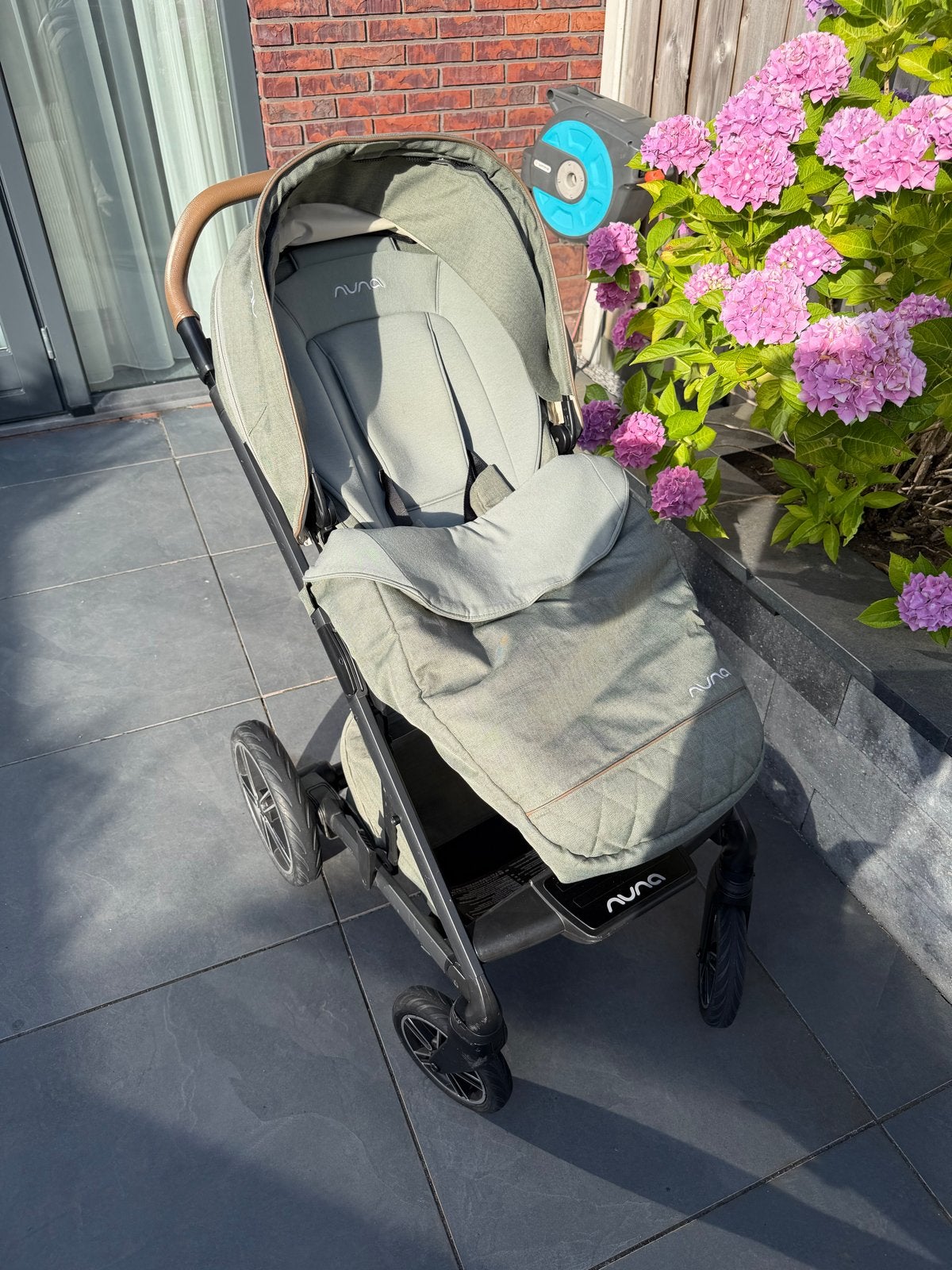 Nuna Mixx Next Kinderwagen - Olijfgroen - Complete set, Ophalen, Gebruikt, Kinderwagen, Overige merken