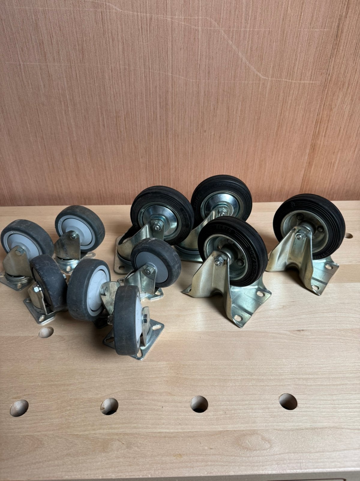 10 Zwenkwielen draaibaar heavy duty, Ophalen of Verzenden, Gebruikt
