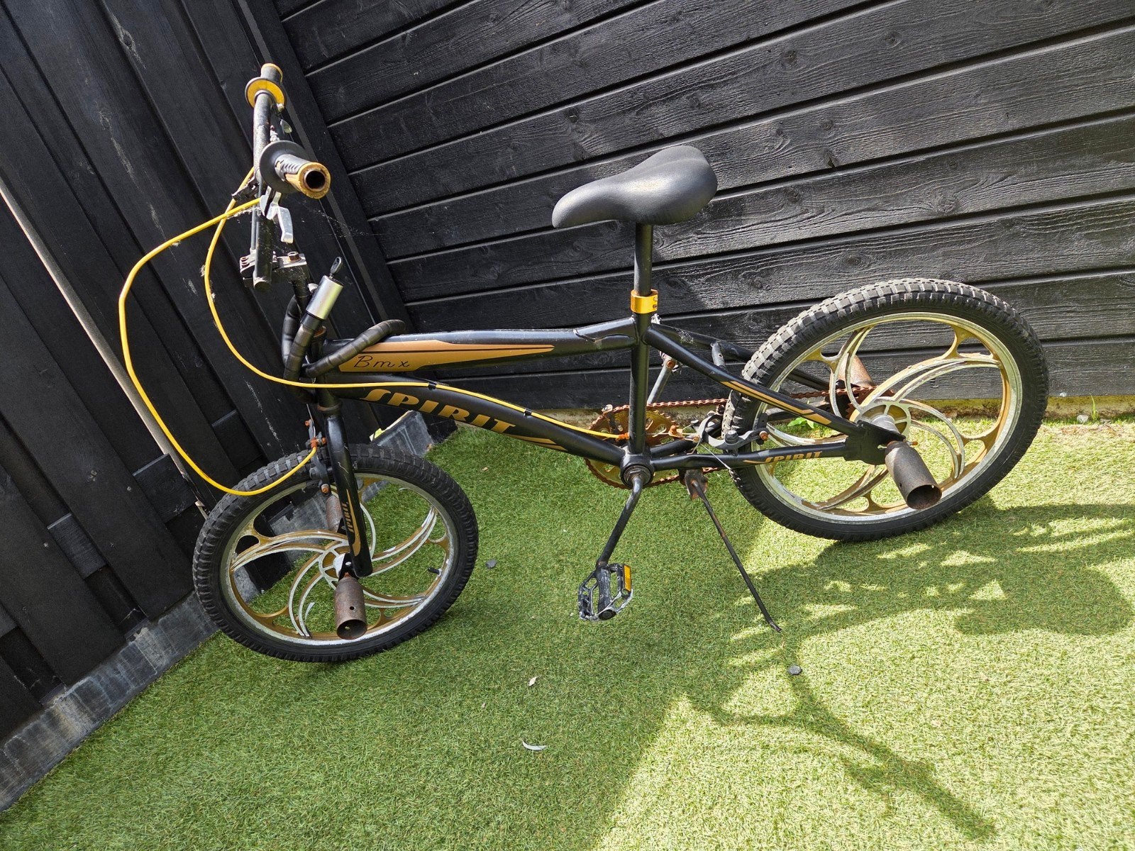 Spirit BMX Fiets - Zwart/Goud - 20 inch, Fietsen en Brommers, Fietsen | Crossfietsen en BMX, Ophalen, Staal, Velgrem, Spirit
