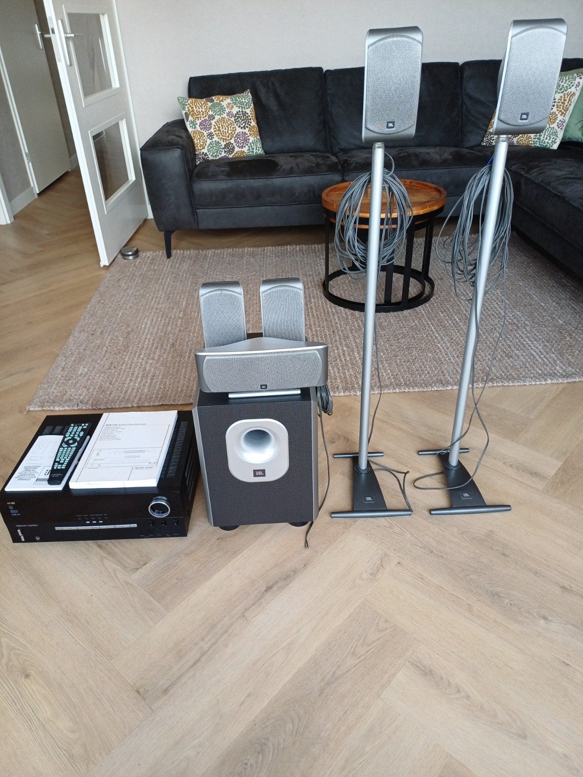 home cinema set harman kardon met jbl speakerset, Gebruikt, 70 watt of meer, 5.1-systeem, Overige spelers